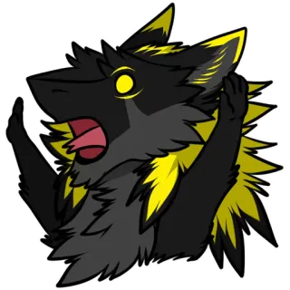 😨 30109408 Protogen, Furry, Schockiert, Anthro, Roboter, Cyborg, Überrascht telegram sticker