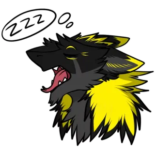 💤 848abd68 ZZZ schlafend, Protogen, Furry, zzz, müde, gähnen telegram sticker