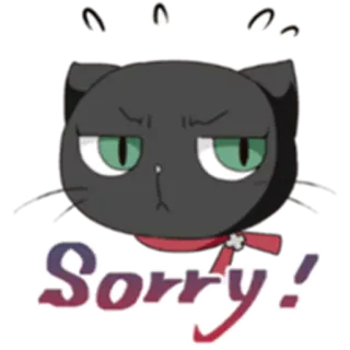 😅 0141f9d8 Sorry! 猫, ごめん, 謝罪, 漫画, 可愛い telegram sticker