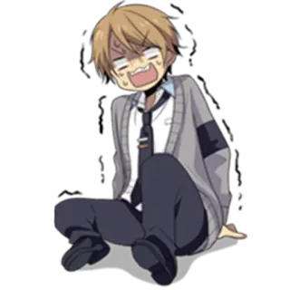 😨 27e43904 アニメ, 漫画, 男の子, 悲しい, 感情的, キャラクター telegram sticker
