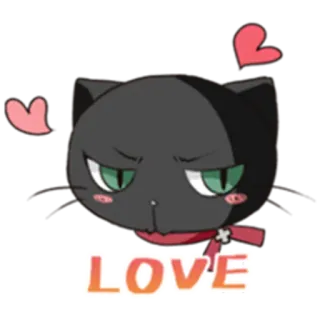 ❤ e87beb02 LOVE 猫, 動物, 可愛い, 愛, ハート, かわいい telegram sticker