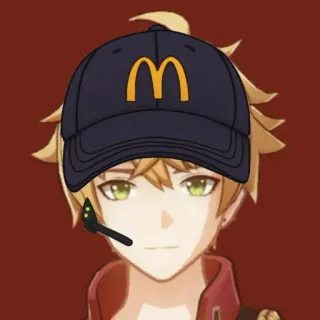 🍁 2b9297aa anime, genshin impact, mcdonalds, funny, character, video game whatsapp sticker