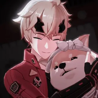 🍁 94ec57eb Thoma Genshin Impact anime, game, thoma, dog, genshin impact, video game whatsapp sticker