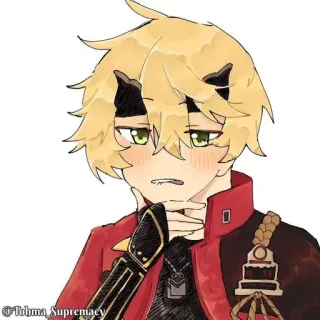 🍁 97f04136 Thoma Genshin Impact @Tohma_Supremacy anime, manga, video game, genshin impact, thoma, character whatsapp sticker