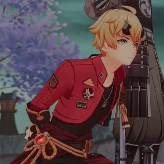 🍁 b0d79516 Thoma Genshin Impact anime, video game, character, thoma, genshin impact whatsapp sticker