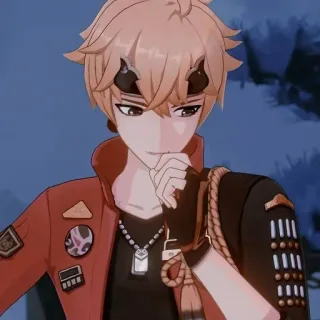 🍁 be7db707 Thoma Genshin Impact anime, video game, genshin impact, thoma, character whatsapp sticker