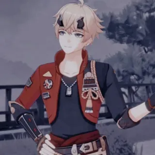 🍁 e89be4b1 Thoma Genshin Impact anime, video game, genshin impact, thoma whatsapp sticker