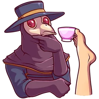 🤔 67385dbb médecin de peste, thé, drôle, dessin animé, historique, médecine telegram sticker