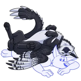 🍞 19f9fc30 YCH binatang, fantasi, desain karakter, furry, sayap telegram sticker