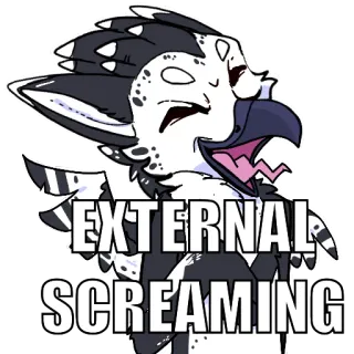 😝 1d17269e EXTERNAL SCREAMING berteriak, berbulu, unggas, emosional, kartun telegram sticker