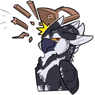 😎 36b246be stiker, kartun, anime, lucu, binatang, burung, aduh telegram sticker