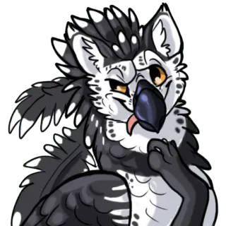 😜 546c4648 griffin, fantasi, makhluk, berbulu, anthro, hewan, burung telegram sticker
