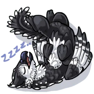 💤 7584e53b ZZZZ... burung, tidur, lucu, zzz, kartun, binatang telegram sticker