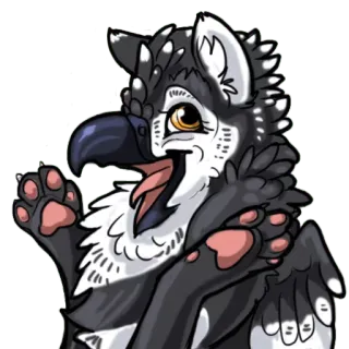 😜 97819d47 griffin, anthro, furry, hibrida, hewan, kartun telegram sticker