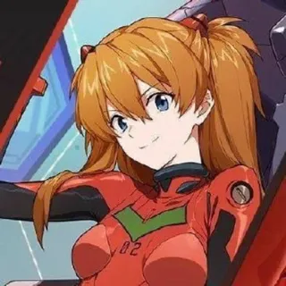 ❤️ 197ce7ec Asuka Langley Soryu Neon Genesis Evangelion 动漫, EVA, 驾驶员, 机甲, 红发 telegram sticker