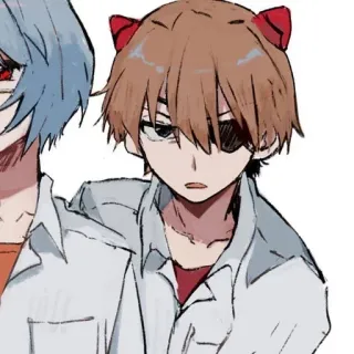 ❤️ 46960b8a Asuka Langley Soryu Evangelion 动漫, 角色, 新世纪福音战士, 漫画 telegram sticker