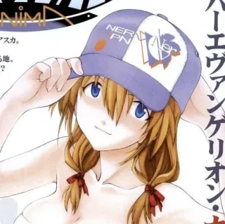 ❤️ 69c5d8e8 Asuka Langley Neon Genesis Evangelion NERV 动漫, 女孩, 帽子, 漫画, 新世纪福音战士 telegram sticker