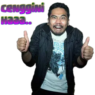 👍 0526e16f CENGGINI
haaa... hombre, pulgar arriba, gracioso, retrato, pegatina whatsapp sticker