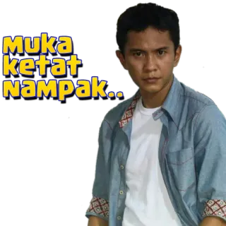 😑 1bdda7a4 MUKA ketat NAMPAK expresión, cara, hombre, serio, sticker whatsapp sticker