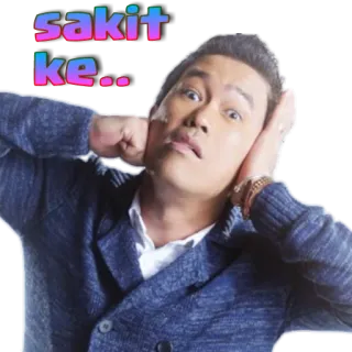 🤒 20125ac3 Sakit ke.. dolor, herida, reacción, impactado, malayo, cara, expresión whatsapp sticker