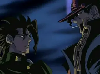 💋 433b2415 Jotaro Kujo JoJo's Bizarre Adventure อนิเมะ, โจโจ้ ล่าข้ามศตวรรษ, โจทาโร่, โจทาโร่ คูโจ, มังงะ telegram sticker