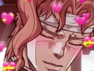🥰 90d21e0b Kakyoin Noriaki JoJo's Bizarre Adventure คาเคียวอิน, โจโจ้, อนิเมะ, หัวใจ, ความรัก telegram sticker