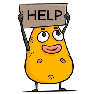 🆘 8128d318 HELP 만화, 도움, 고통, 표지, 캐릭터 telegram sticker