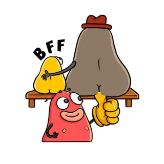 👍 83b19297 만화, 캐릭터, 좋아요, 모욕적인 제스처 telegram sticker