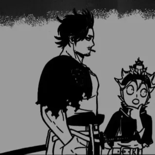 ⚫️ 22ba8acf Yami Sukehiro Black Clover Anime, Manga, Black Clover, Yami Sukehiro, Asta whatsapp sticker