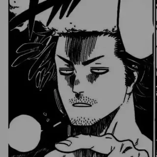 ⚫️ 75bbcd3d Yami Sukehiro Black Clover Anime, Black Clover, Yami Sukehiro, Manga, Postać whatsapp sticker