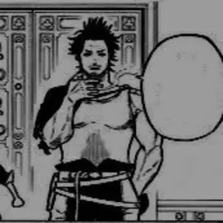 ⚫️ aa0d6416 Yami Sukehiro Black Clover Yami Sukehiro, Black Clover, Anime, Manga, Postać, Potężny, Przywódca whatsapp sticker