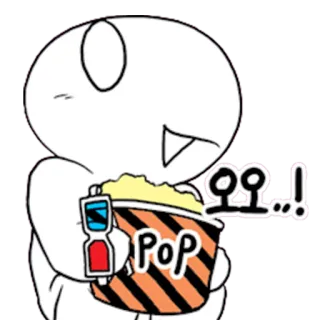 😮 39db082f 오오..! 狗, 爆米花, 观看, 可爱 telegram sticker