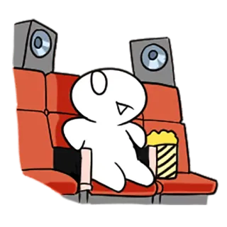 🎬 257a025b ภาพยนตร์, ป๊อปคอร์น, หนัง, โรงภาพยนตร์, ที่นั่ง, การ์ตูน telegram sticker