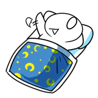 😴 99f1ef0a dormire, sonno, coperta, cuscino, cartone animato whatsapp sticker