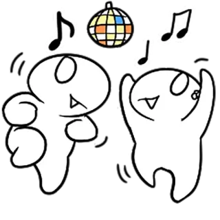 🎤 c5413261 ballo, festa, discoteca, musica, cartoni animati, celebrazione, divertimento whatsapp sticker