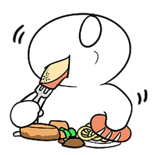 🍚 f60a58ef Cartone animato, Cibo, Mangiare, Cena, Spuntino, Affamato whatsapp sticker