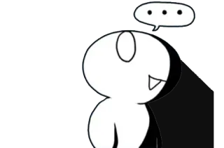 😩 cf4afa76 streepmannetje, denken, wit, minimalistisch, cartoon, spraakballon telegram sticker