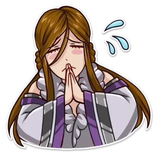😥 441d2322 animé, femme, suppliant, triste, personnage, émotionnel telegram sticker