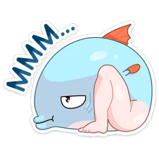 🐟 2f8d3297 MMM... 魚, 足, mmm, 変, 面白い, 生き物 telegram sticker