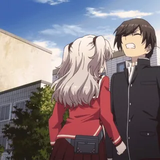 😐 48cc8149 Anime, Charaktere, Cartoon, Schule, Draußen telegram sticker