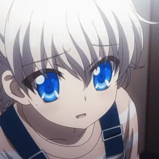 😭 f31a705b Anime, Manga, Kind, Süß, Blaue Augen, Weißes Haar telegram sticker