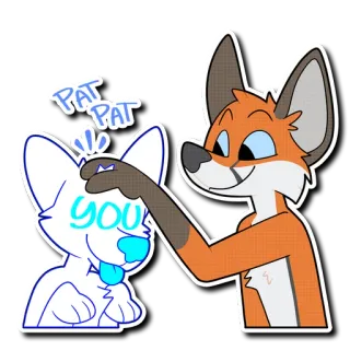 🤗 08050573 PAT PAT YOU cute, dog, pat, furry, animal, cartoon telegram sticker