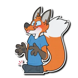 😳 3c14ec47 fox, cartoon, anthropomorphic, animal, furry, character telegram sticker