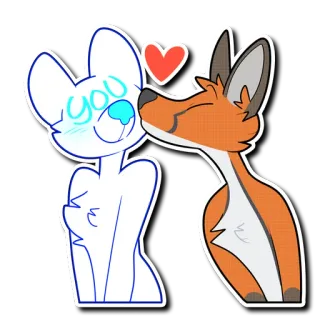❤️ 740dc243 you cute, love, animals, fox, heart, cartoon, affection, wholesome telegram sticker