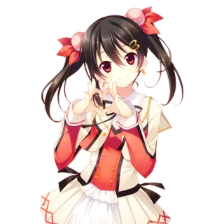 ❤ 7458193f Anime, Fille, Coeur, Mignon, Idole, Uniforme scolaire whatsapp sticker