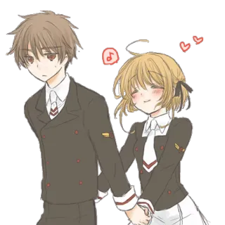 ❤ 8f950c59 Anime, Couple, Romance, Cardcaptor Sakura, Dessin animé, Mignon whatsapp sticker