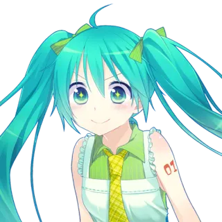 😃 fbc8cb96 Hatsune Miku 01 Anime, Vocaloid, Fille, Manga, Mignon, Musique, Idole whatsapp sticker