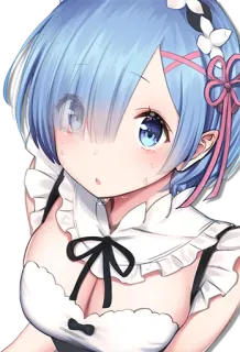 😭 4d961f60 Rem Re:Zero Аниме, Девушка, Горничная, Рэм, Re:Zero, милая whatsapp sticker