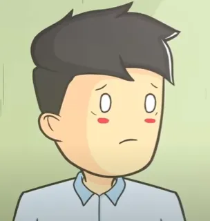 🎭 829c89eb การ์ตูน, เด็กผู้ชาย, เศร้า, สีหน้า telegram sticker