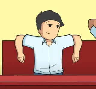 🎭 b5ed23d4 การ์ตูน, ตัวละคร, คน, นั่ง telegram sticker